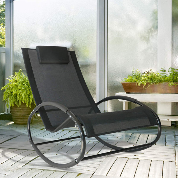 Ivy Bronx Wona Fabric Garden Relaxer Rocking Chair Wayfair.co.uk